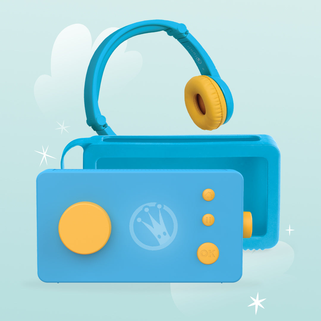Paid_Packshot-Google_1080x1080_FAHBleu_Coque_Casque.jpg Lunii - Super Pack 3-8 ans : Ma Fabrique a Histoires bleue + coque bleue + casque – Image 1